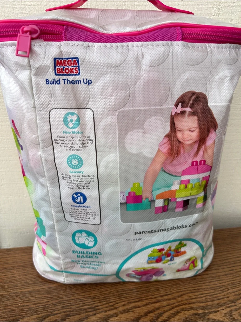 Big Building Bag - Pink Multicolor Kids Blocks New never open!